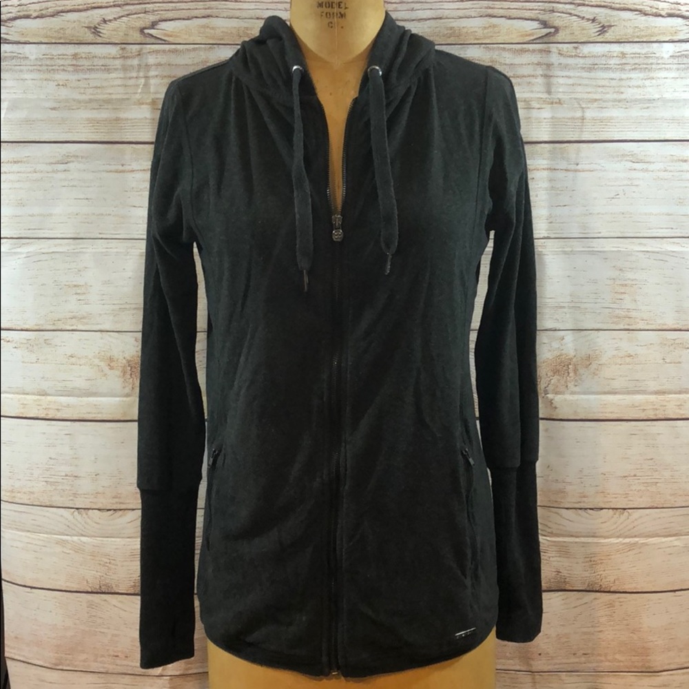 Sweaty Betty Grey Zip Up Hoodie Sweatshirt Small S